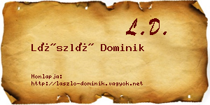 László Dominik névjegykártya